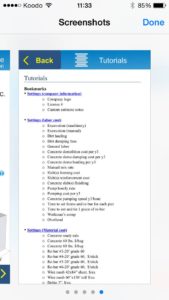 Selecting from a list of services and materials needed to complete a project