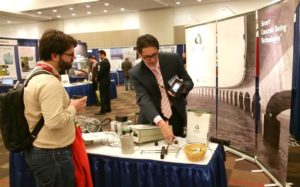 Our very own Hamed Layssi demonsrating our newly released, Giatec SmartBox™ to ACI Convention attendees