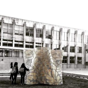 The 3D printed concrete structure designed and fabricated at UC Berkeley