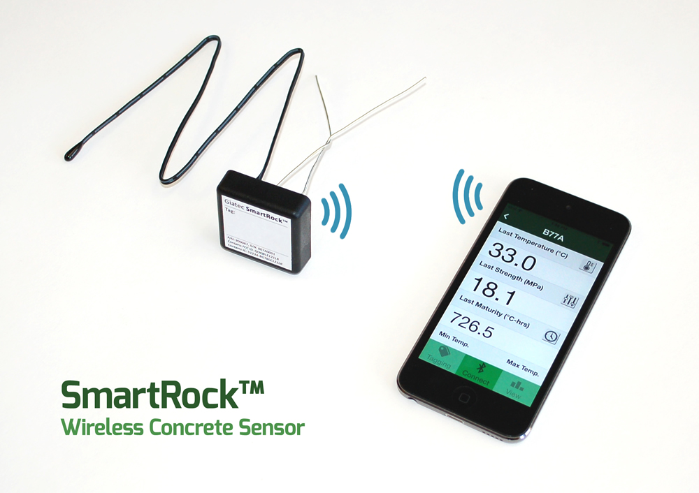 SmartRock™ Temperature/Maturity Sensor Giatec Scientific Inc