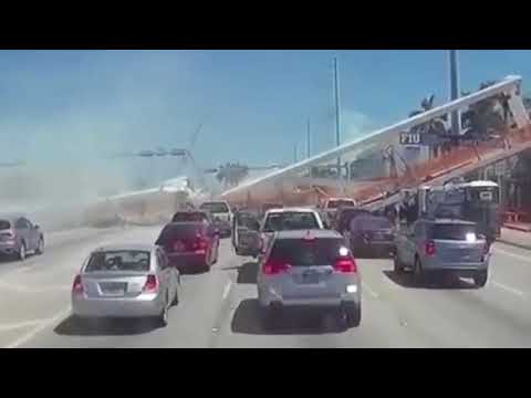 FIU BRIDGE COLLAPSE IN SLOW MOTION