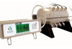 The Giatec Surf used to measure surface electrical resistivity in concrete. This utilizes the Wenner Probe technique.