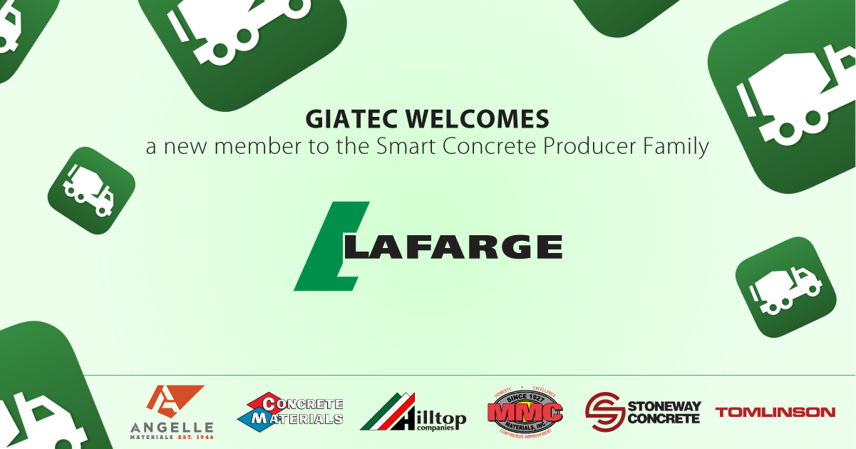 Giatec welcomes Lafarge as a smart concrete producer