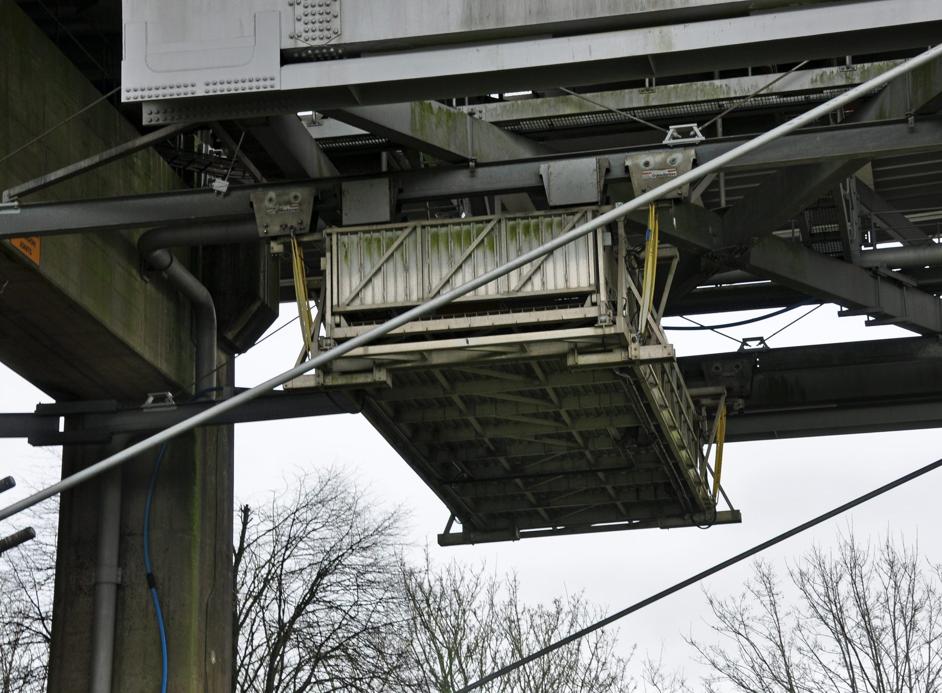 Inspection Platform Under Concrete Bridge