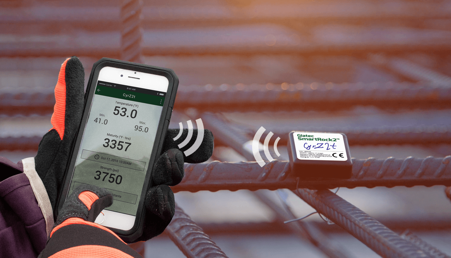 SmartRock2 Wireless Temperature and Concrete Strength Sensor
