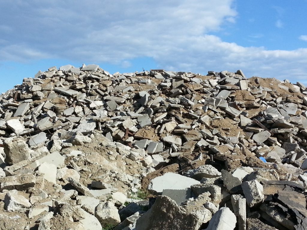 Pile of Concrete Waste