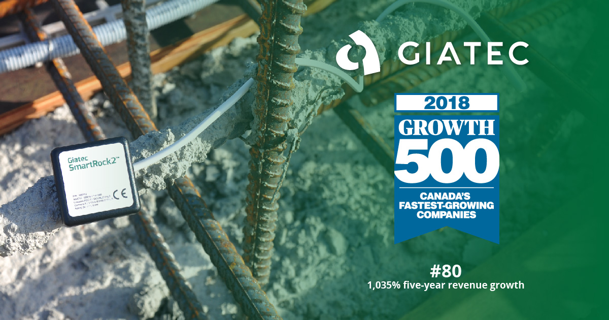 Giatec Ranks No. 80 on the 2018 Growth List of Canada's Fastest Growing Companies