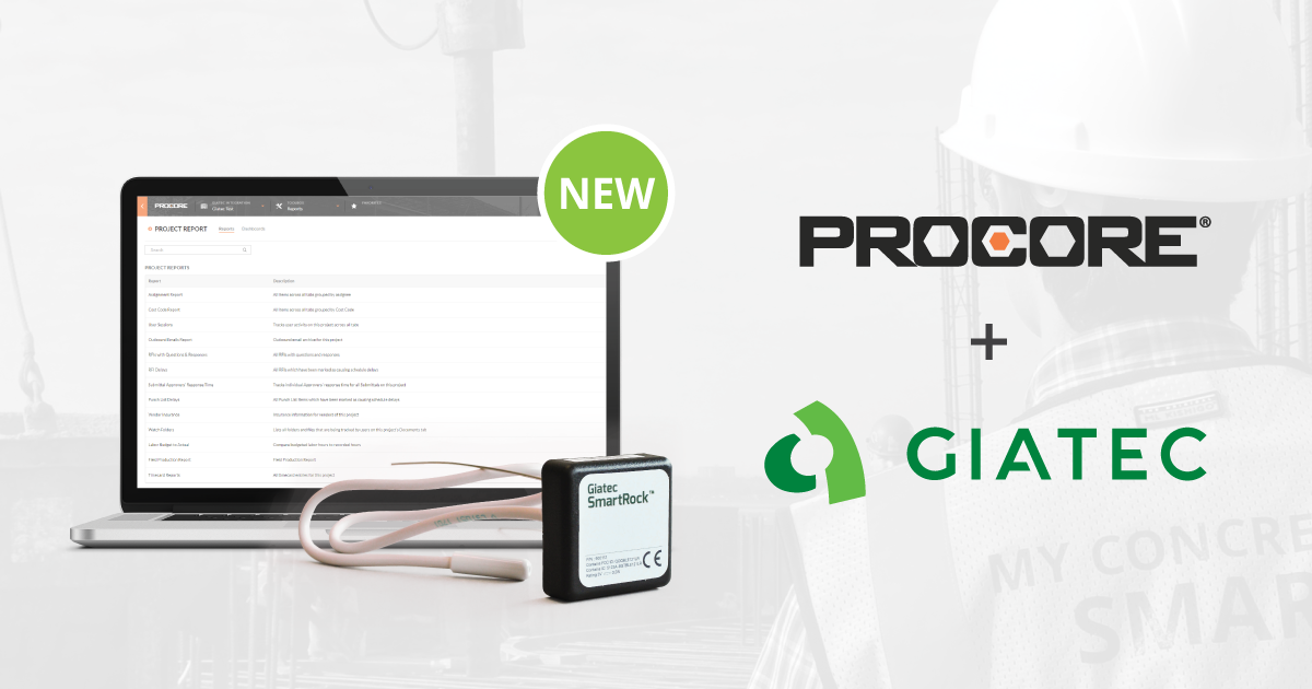Giatec SmartRock partners with Procore