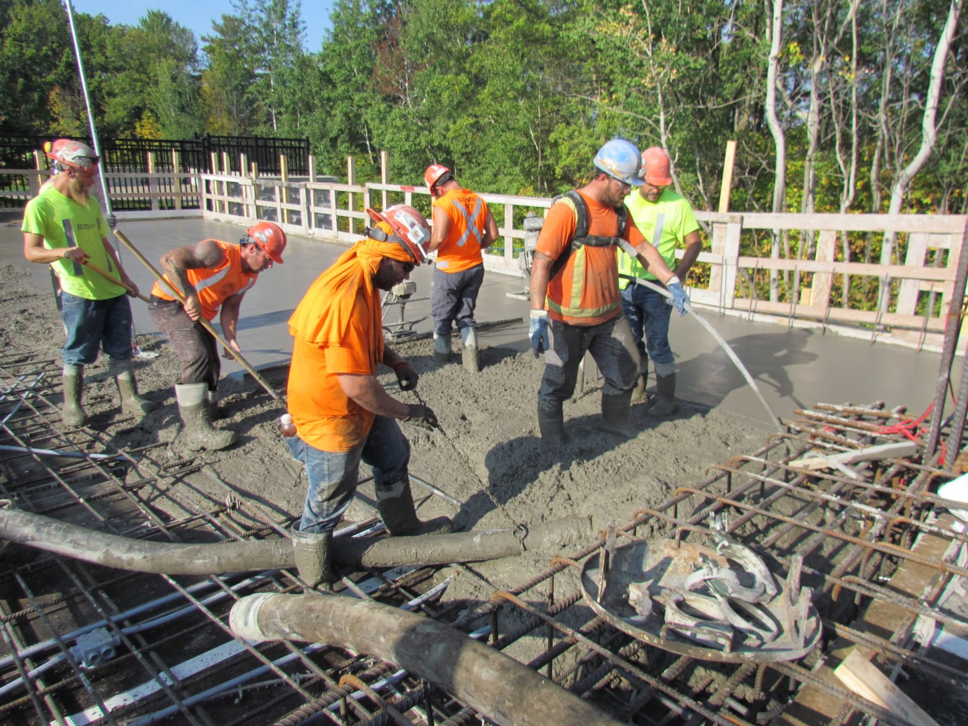 Concrete construction workers