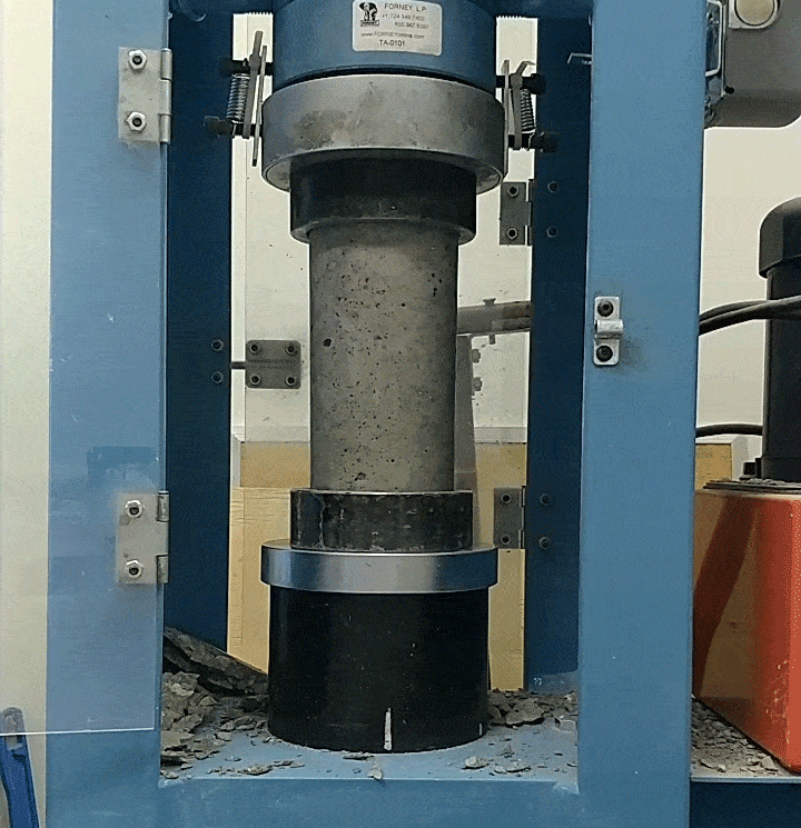 Concrete cylinder break test
