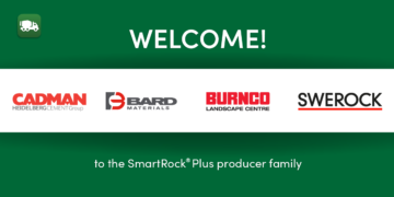 Welcome to the SmartRock Plus producer family: Cadman, Bard Materials, Burnco Landscape Centre, and Swerock