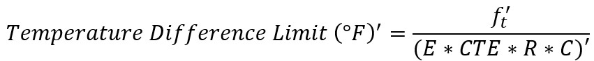 Temperature different limit calculation