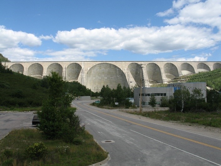 The Daniel-Johnson Dam in Quebec, Canada