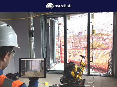 a worker using astralink on site