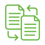 Light green file sharing icon