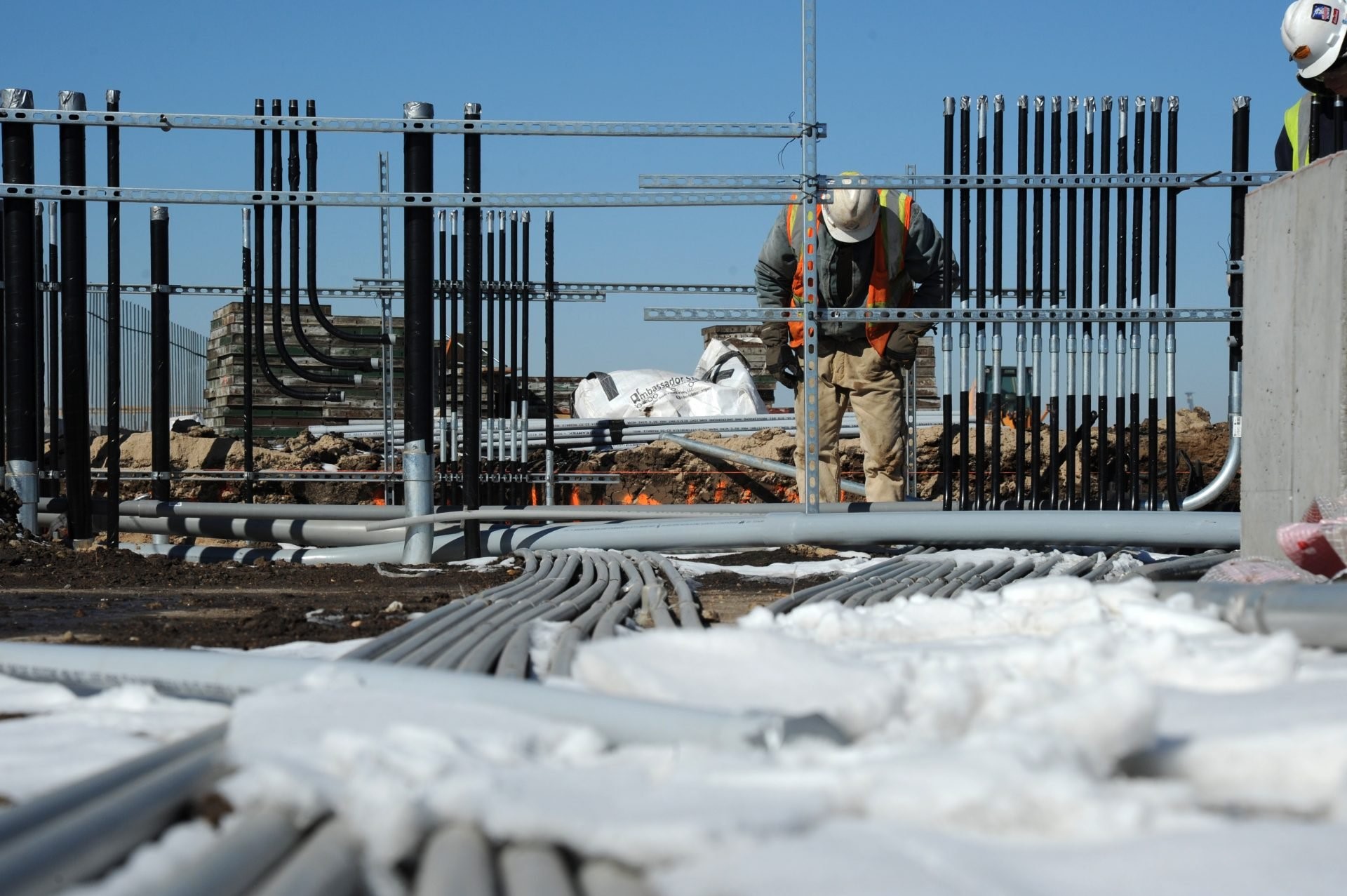 Example of a heating system for concrete