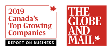 The Globe and Mail's 2019 list of Canada's top growing companies winner's logo