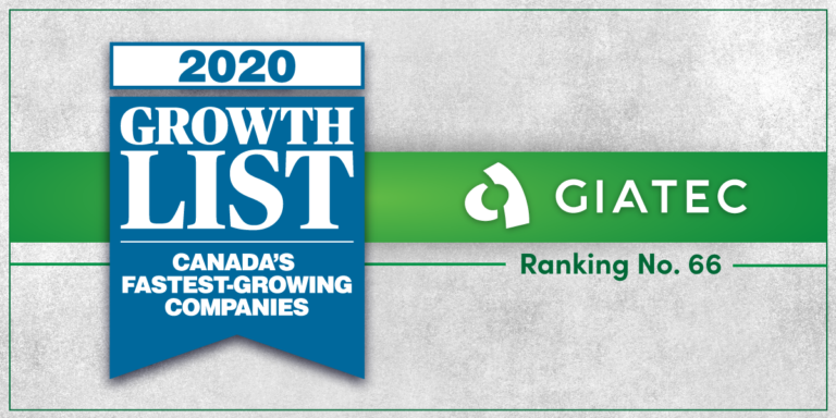 Giatec Ranks No. 66 on the 2020 Growth List of Canada's Fastest Growing Companies