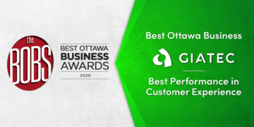 Giatec wins the 2020 Best Ottawa Business Award for Best Performance in Customer Experience