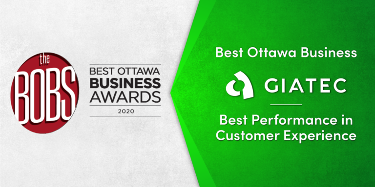 Giatec wins the 2020 Best Ottawa Business Award for Best Performance in Customer Experience