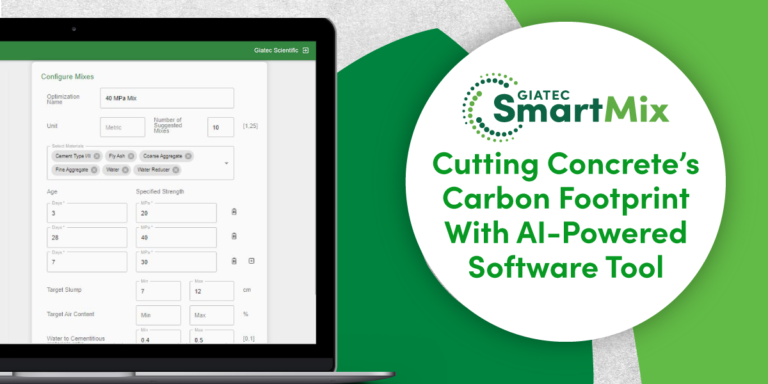 Giatec SmartMix: Cutting concrete's carbon footprint with an AI-Powered Software Tool