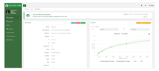 Giatec 360™ | Cloud-Based Dashboard for Monitoring Concrete Pours