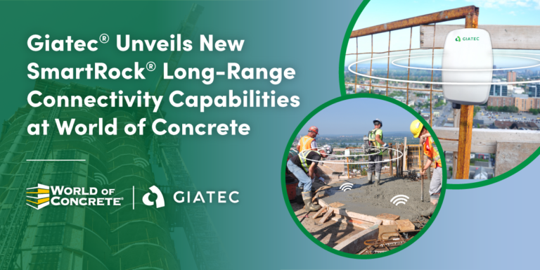 Giatec® Unveils New SmartRock® Long-Range Connectivity Capabilities at World of Concrete