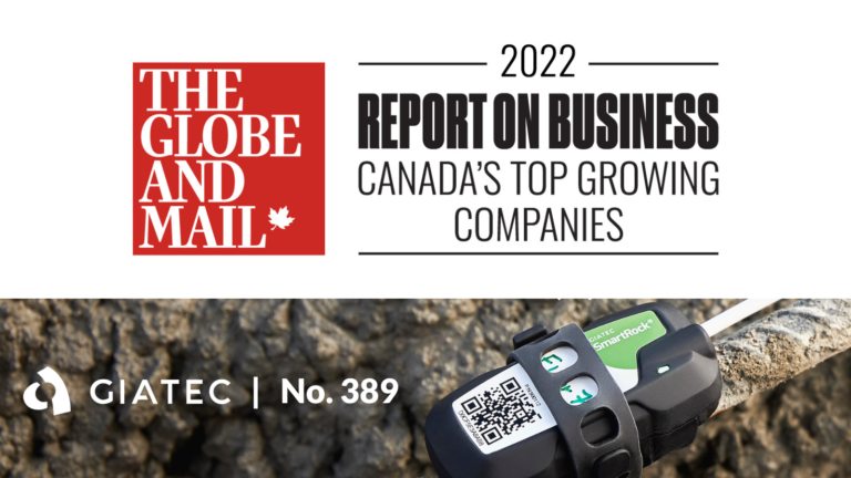 Giatec places No, 389 on The Globe and Mail's fourth-annual ranking of Canada's Top Growing Companies.