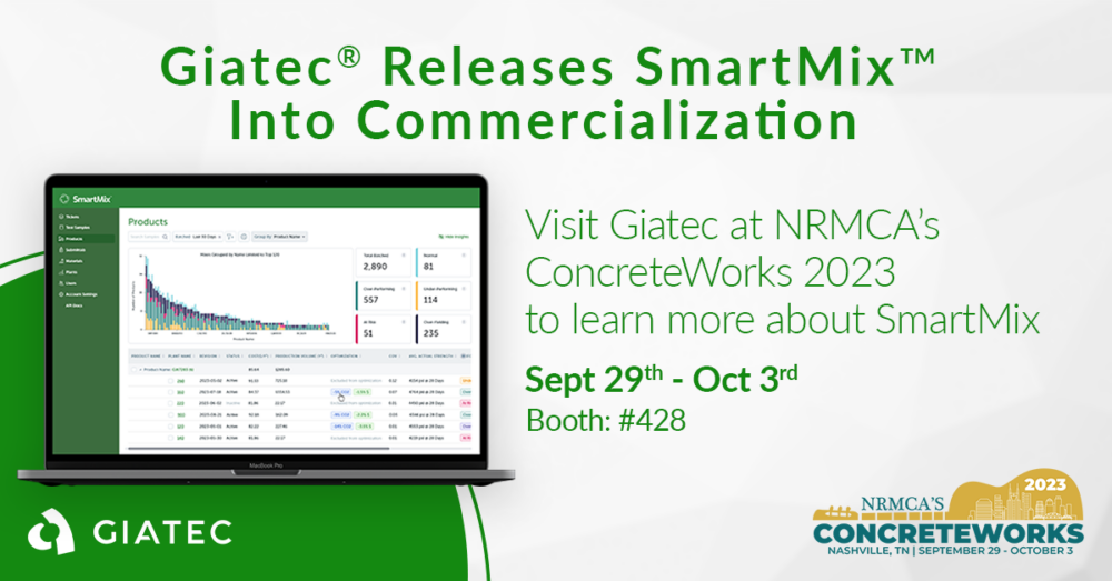 Smartmix Giatec Releases AI-Powered SmartMix™ Into Commercialization