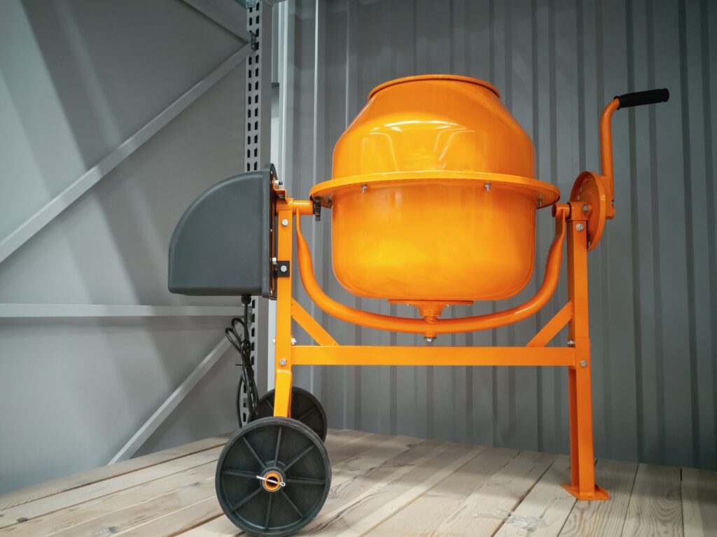 Manual concrete mixer for construction.