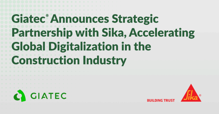 Giatec Announces Strategic Partnership With Sika, Accelerating Global Digitalization in the Construction Industry
