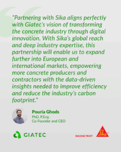 Giatec Announces Strategic Partnership With Sika, Accelerating Global Digitalization in the Construction Industry