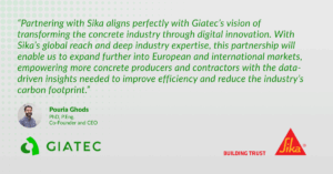 Giatec Announces Strategic Partnership With Sika, Accelerating Global Digitalization in the Construction Industry