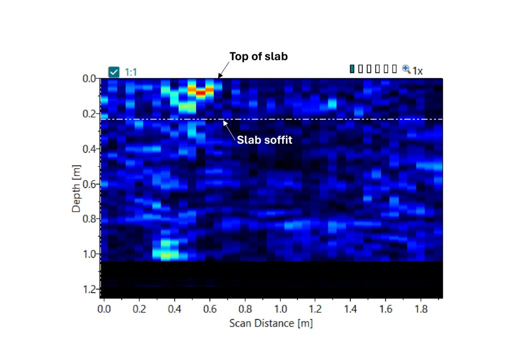 Figure 3-B. Top concrete surface of tendon S1A1-S1B1.