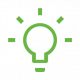 Light green light bulb icon